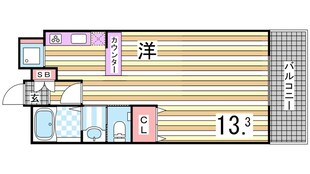 神戸駅 徒歩4分 8階の物件間取画像